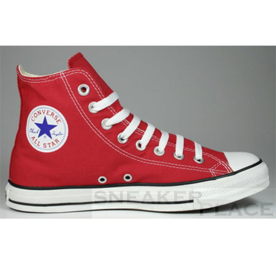 Converse Chuck All-Stars Hi red shoes