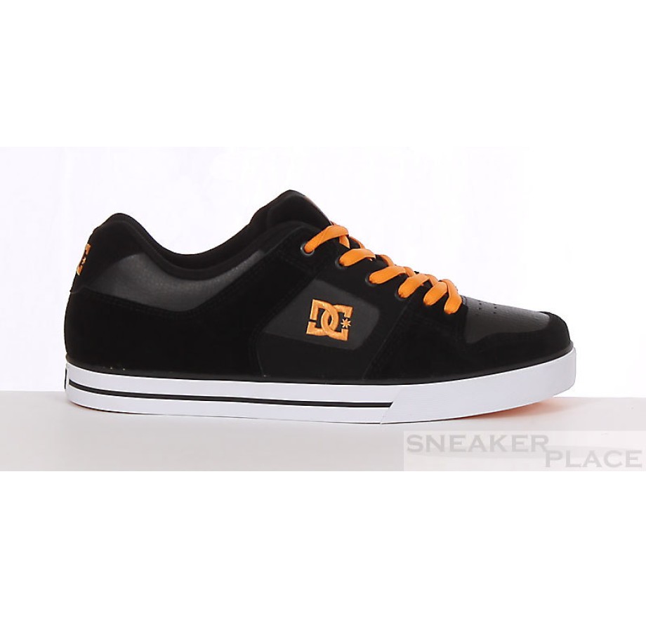 DC Pure Slim skate shoes black/orange