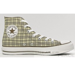 Converse Chucks All-Stars Hi Specialty plaid tan shoes