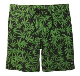 Fallen Boardshort Badehose Leaf Green