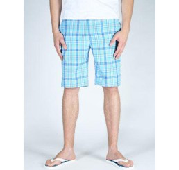 Record Rocco Sommershorts scubablue plaid